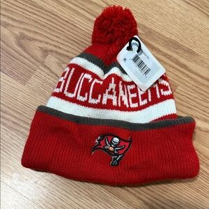 NFL Buccaneers Red and White Beanie